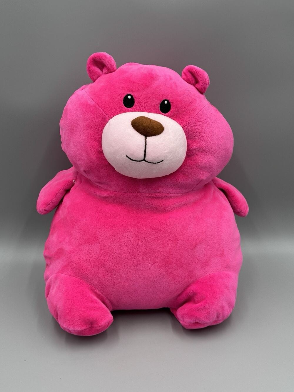 2019 Animal Adventure Squeeze With Love Neon Hot Pink Chubby Bear 14” Plush